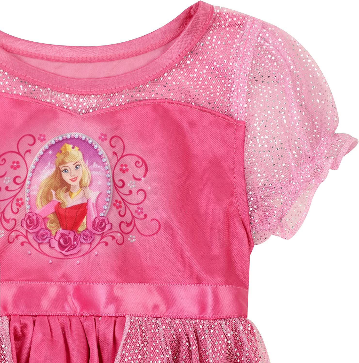 Sleeping Beauty Aurora Toddler Girl's Fancy Pink Tulle Nightgown - Picture 9 of 9