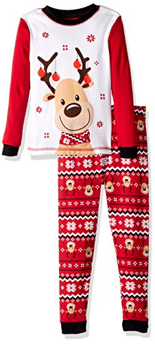 Boys New Lanz Pajama Set Holiday Christmas Reindeer Navy