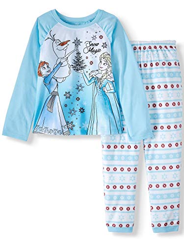 Frozen Anna, Elsa and Olaf Snow Magic Christmas Fleece Pajama Set