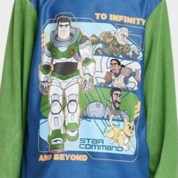 Buzz Lightyear Star Command Boy's Fleece Pajama Set with Socks - Picture 5 of 6