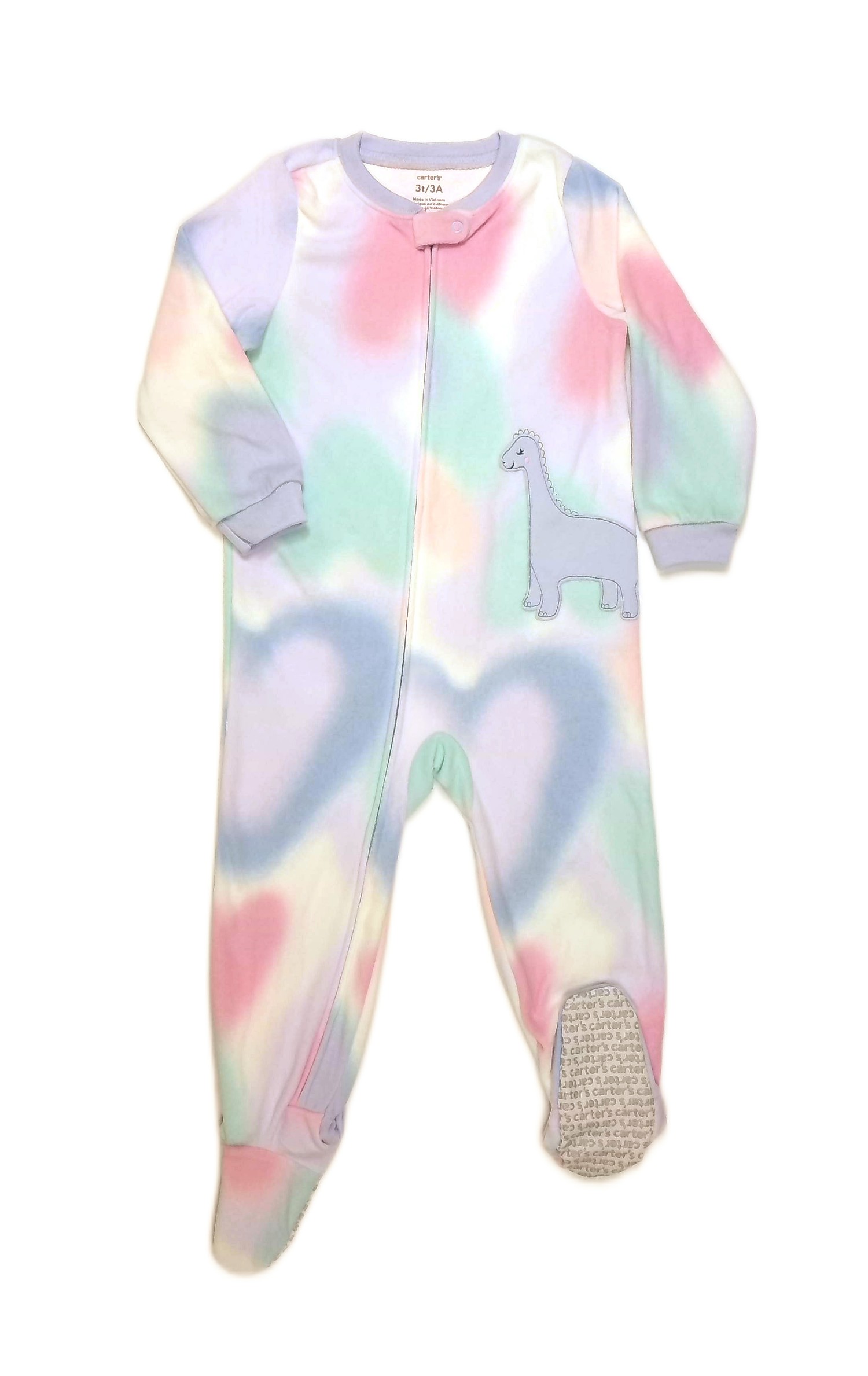 Carter's Toddler Girl's Tie-Dye Dinosaur Fleece Footed Pajama Sleeper - Bild 7 von 10