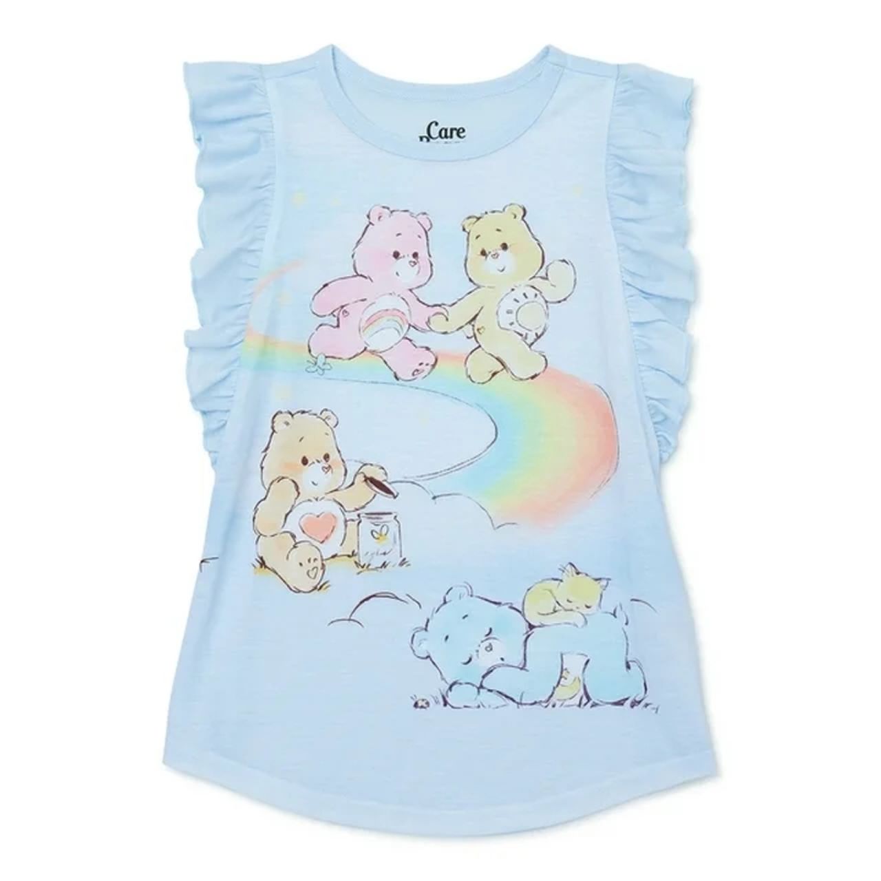 Care Bears Kleinkind Mädchen blau flatternder Ärmel Nachthemd, Kleid - Bild 7 von 10