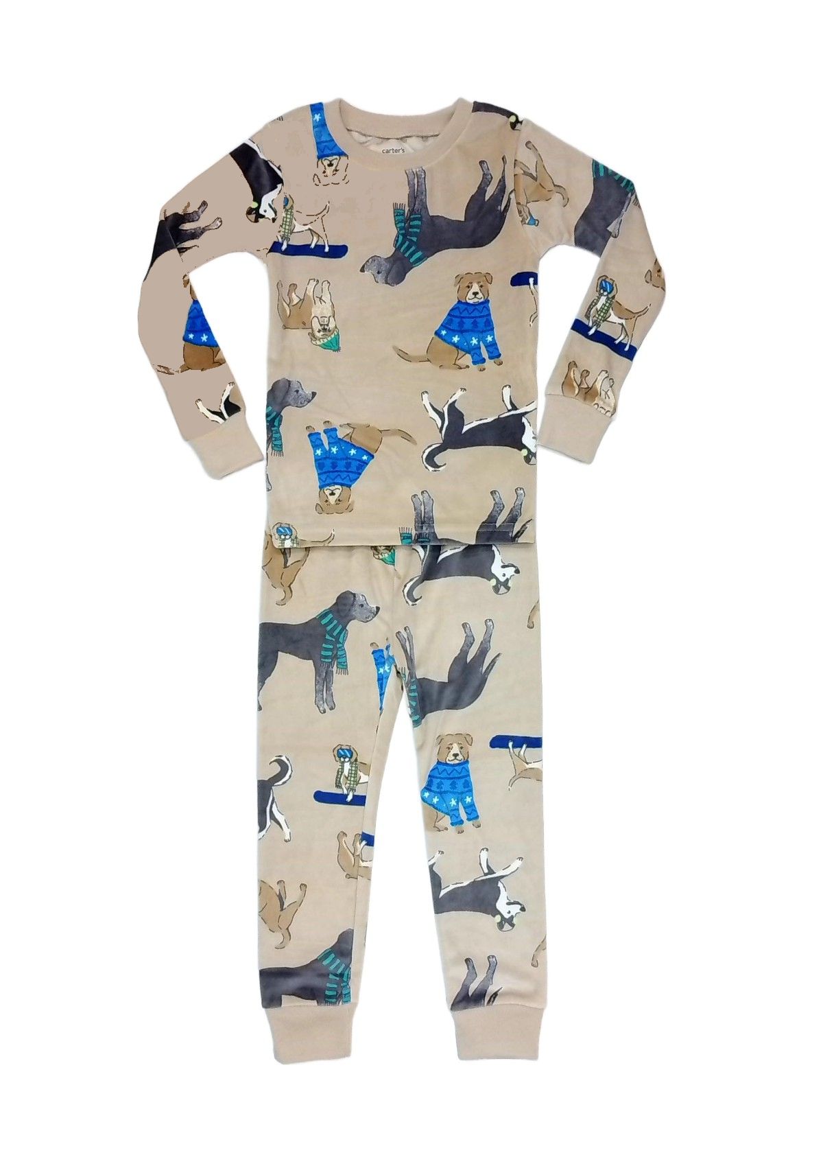 Carter’s Winter Dogs Puppies Toddler Boy’s Soft Long-Sleeved Pajama Set