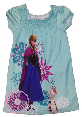 Disney Frozen Anna and Olaf Floral Snowflake Nightgown, Gown - Picture 2 of 2