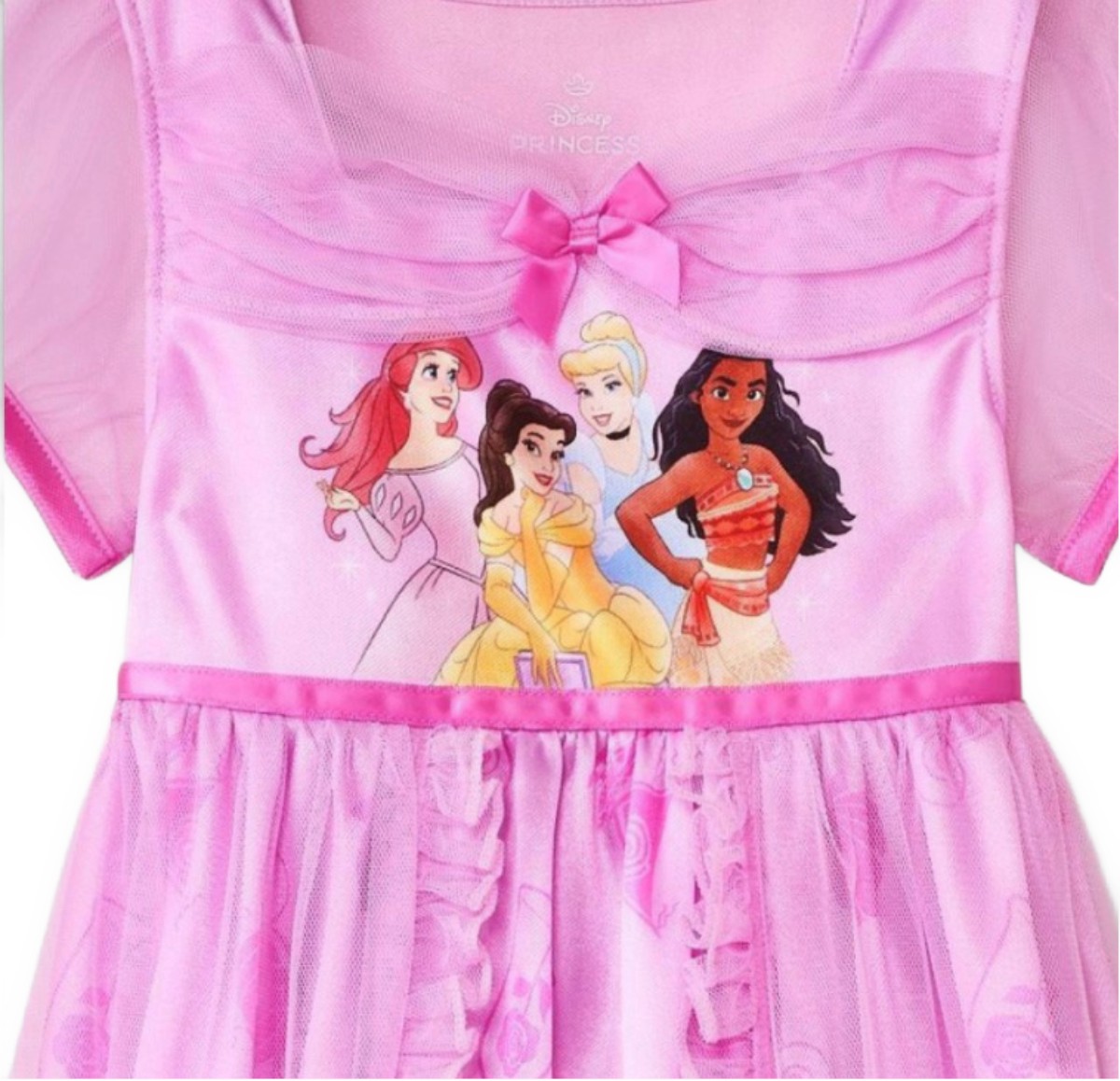 Disney Prinzessin Figur Kleinkind Mädchen rosa ausgefallen Satinett und Tüll Nachthemd - Bild 11 von 12
