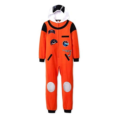 Boy's Astronaut Costume Hooded Fleece Pajama Sleeper - Foto 2 di 3