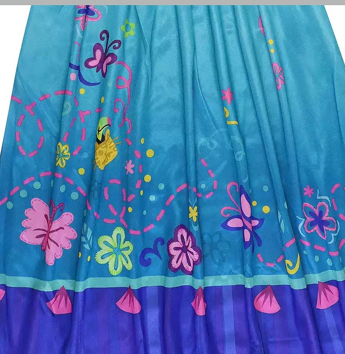 Disney Encanto Mirabel Girl's Fancy Floral Silk Nightgown, Gown - Picture 13 of 13