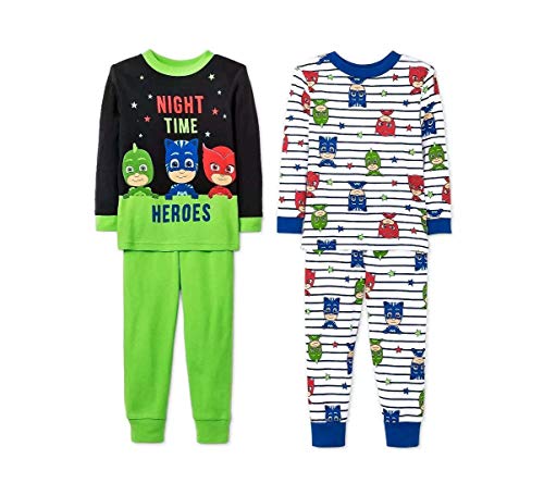 PJ Masks Toddler Boy's Night Time Heroes 4-Piece Cotton Pajama Set - Bild 3 von 4