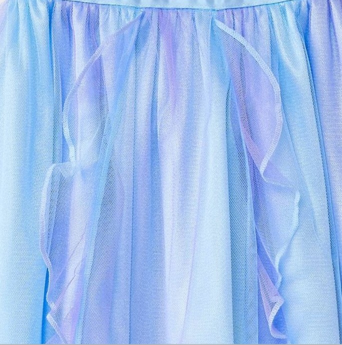 Frozen Elsa Kleinkind Mädchen blau, lila Satin und Tüll ombre Nachthemd, Kleid - Bild 9 von 12