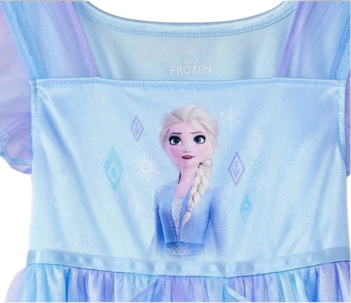 Frozen Elsa Kleinkind Mädchen blau, lila Satin und Tüll ombre Nachthemd, Kleid - Bild 11 von 12