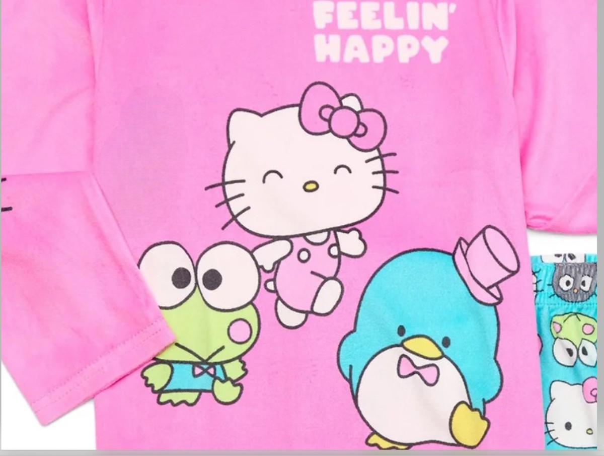 Hello Kitty and Friends 'Feelin' Happy' Girl's Soft Character Pajama Set - Picture 4 of 10