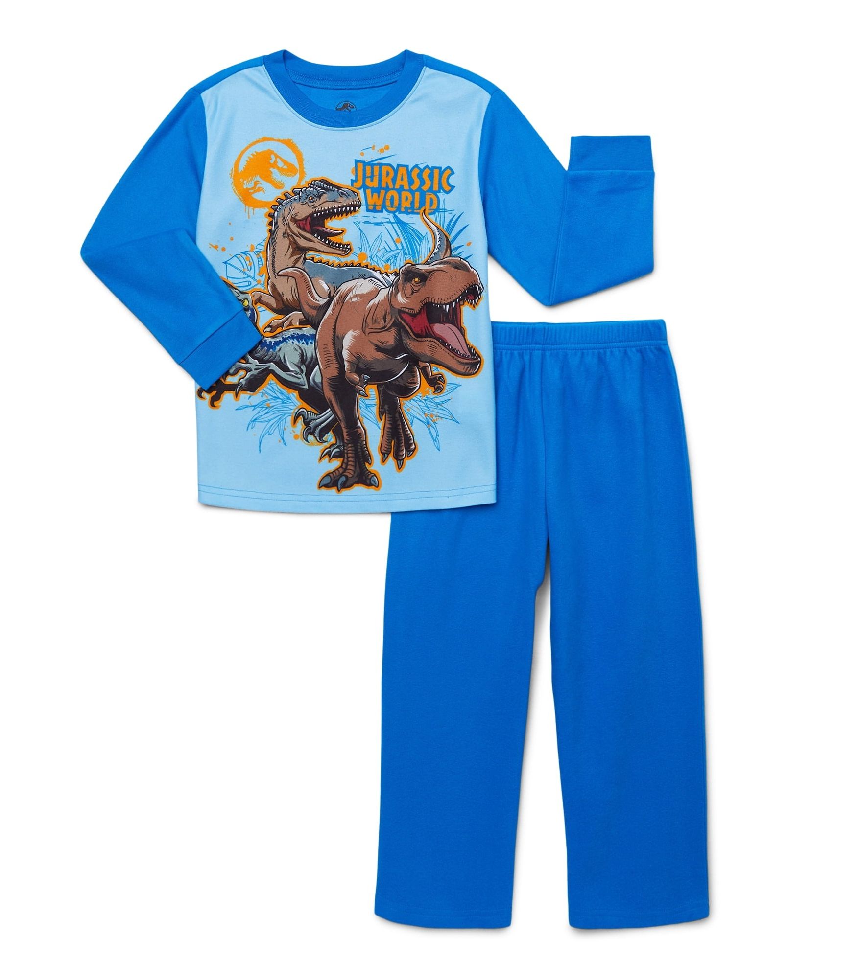 Jurassic World Dominion Boy's Carnivore Dinosaurs Flannel Pajama Set - Picture 7 of 8