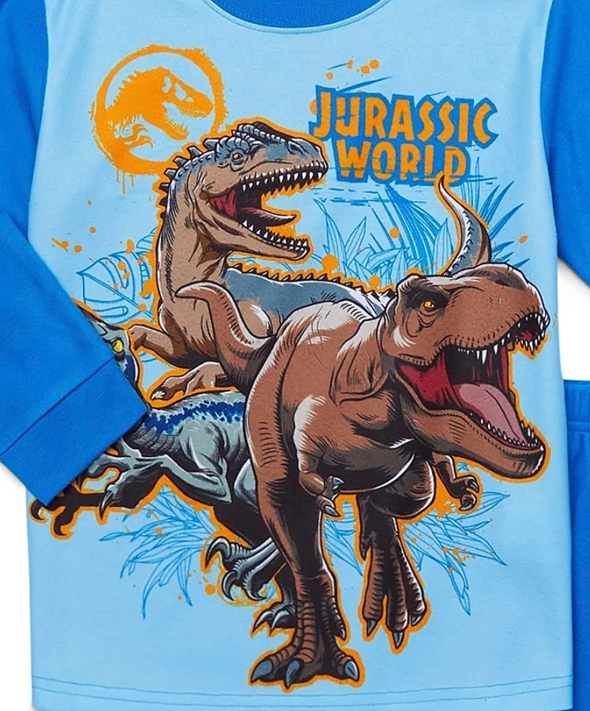 Jurassic World Dominion Boy's Carnivore Dinosaurs Flannel Pajama Set - Picture 8 of 8