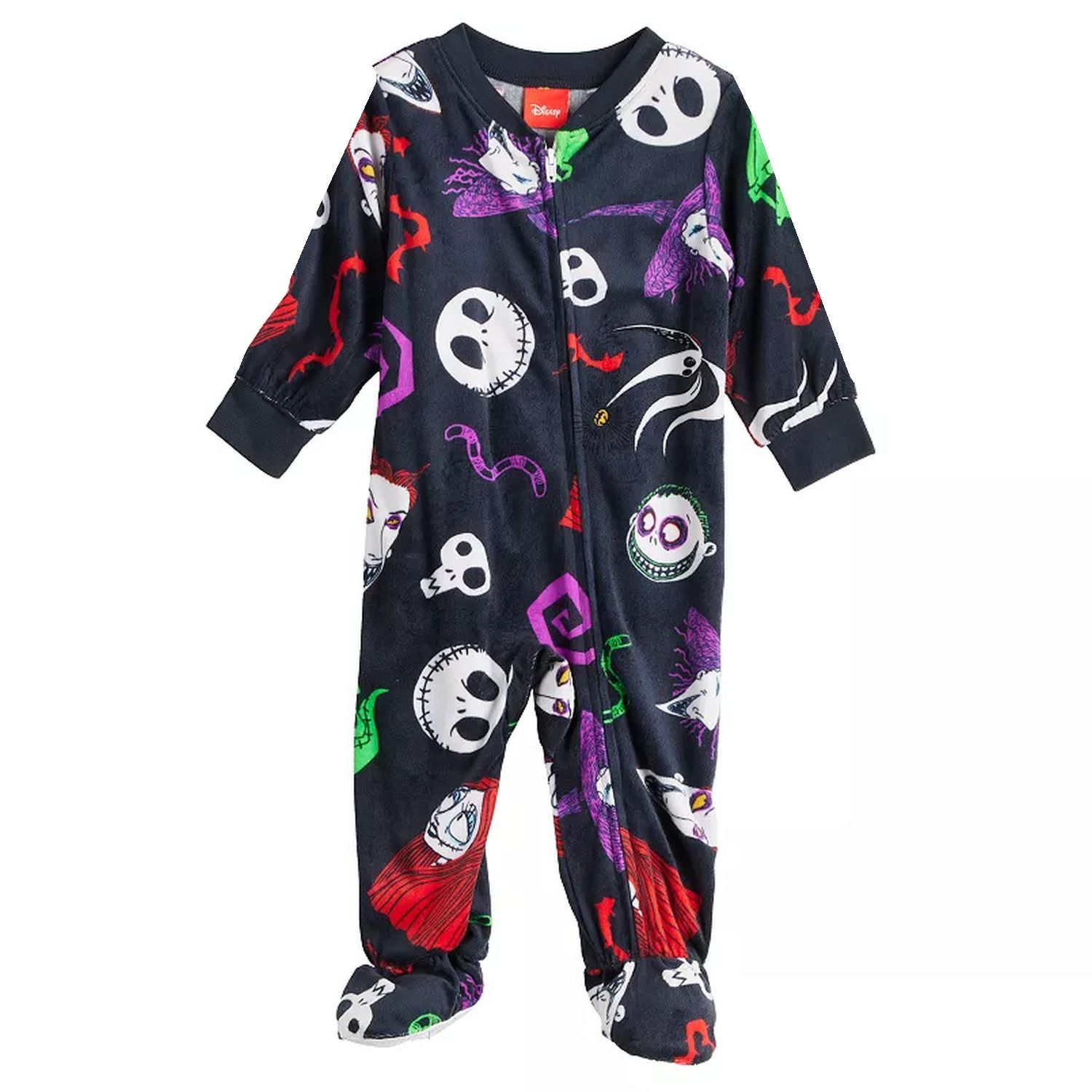 Pesadilla antes de Navidad bebé polar estampado de personajes con patas pijama para dormir - Imagen 3 de 8