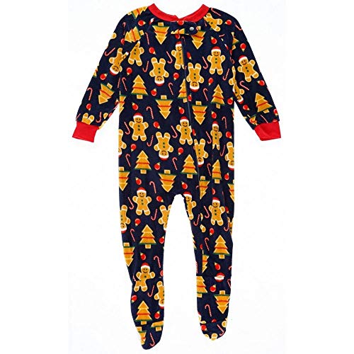 Toddler Boy's Christmas Gingerbread Fleece Blanket Pajama Sleeper - Bild 2 von 3