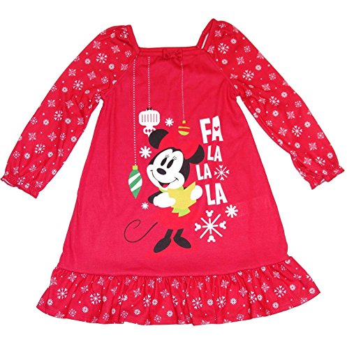 Minnie Mouse Girl's Fa La La La Christmas Nightgown, Gown - Picture 3 of 3