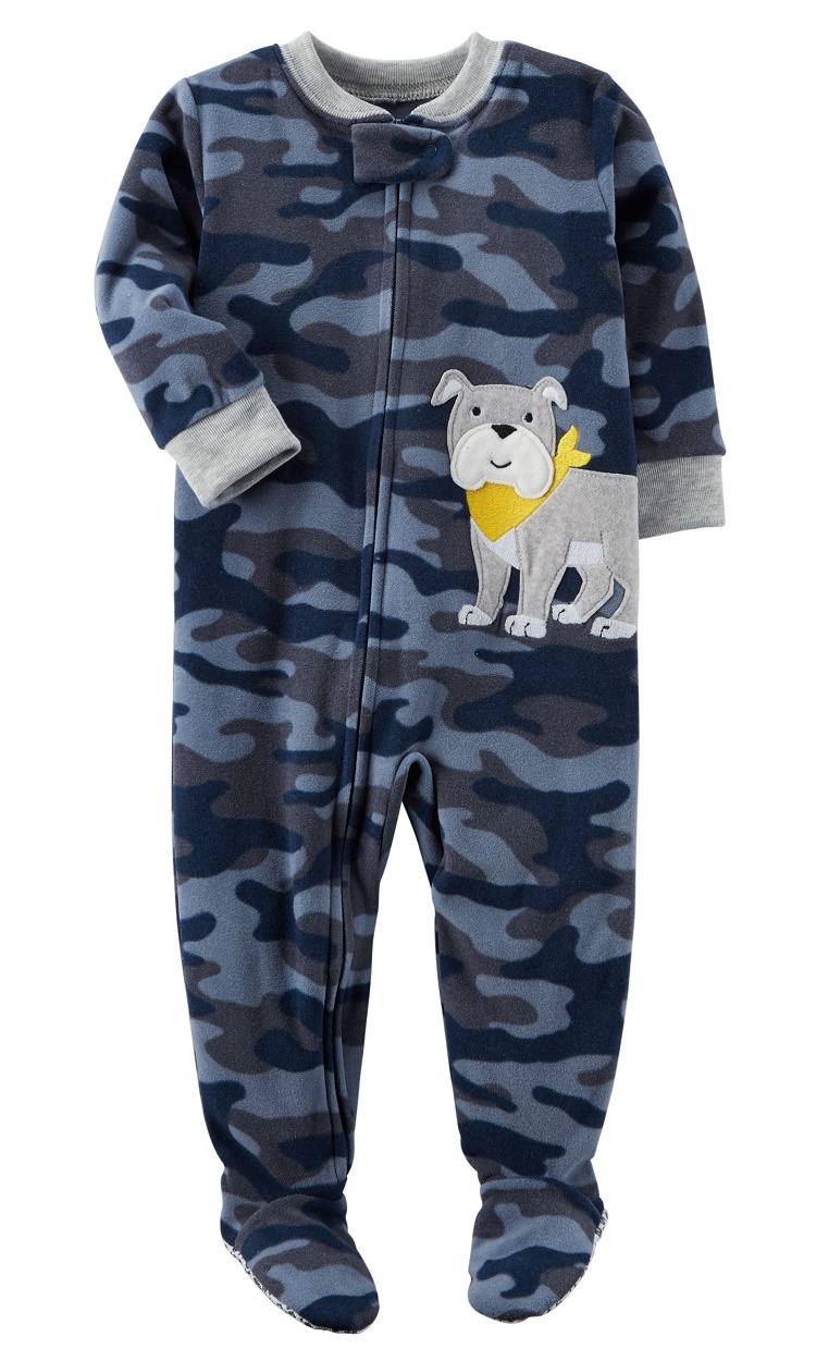 Carters Toddler Boys Police Car Polyester Footed Pajama Sleeper