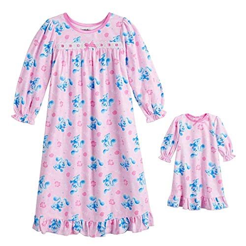 Blue's Clues and You Toddler Girl's Pink Flannel Nightgown with Doll Gown - Picture 5 of 5