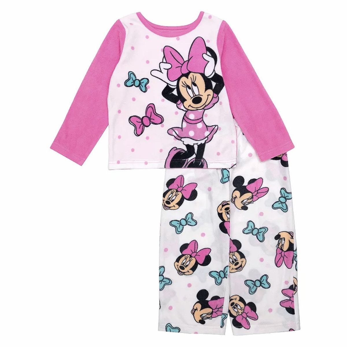 Disney Minnie Mouse Bows and Polka Dots Toddler Girl's Pajama Set