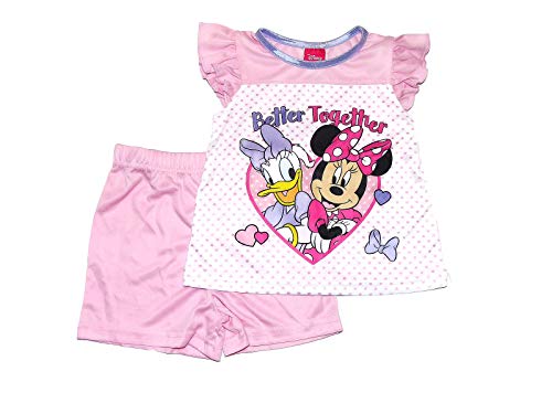 Toddler Girl's Minnie and Daisy Better Together Flutter Sleeve Pajama Shorts Set - Picture 3 of 3
