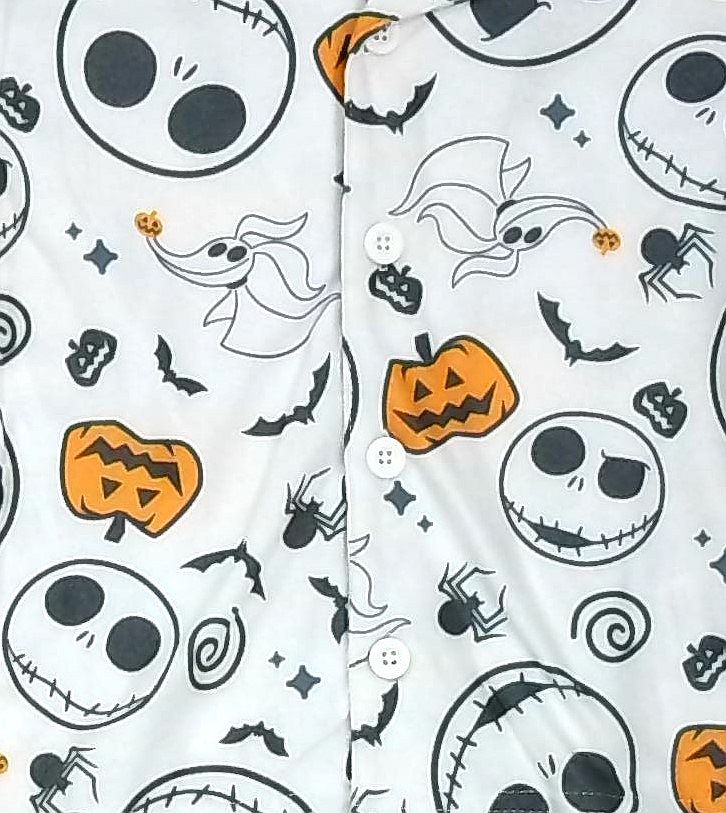 NBC Jack Skellington and Zero Halloween Print Toddler Boy's Flannel Pajama Set