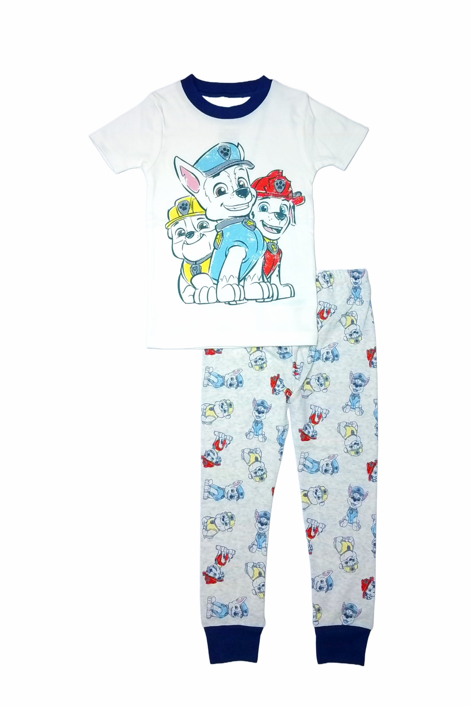 Paw Patrol Toddler Boy's Marshall, Chase and Rubble Short-Sleeved Pajama Set - Picture 10 of 15