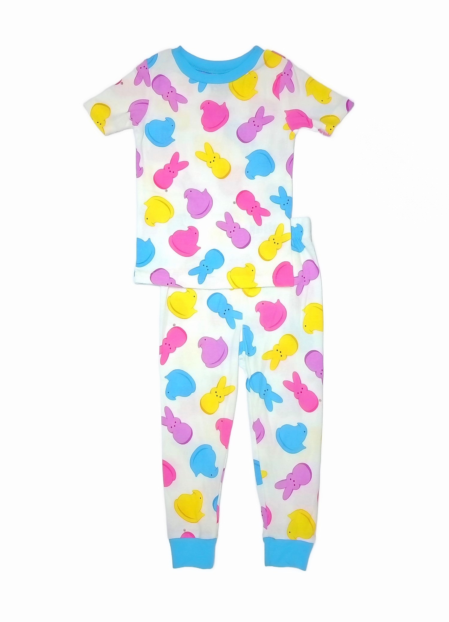 PEEPS Toddler Boy's Girl's Easter Bunny And Chicks Print Cotton Pajama Set - Picture 3 of 6