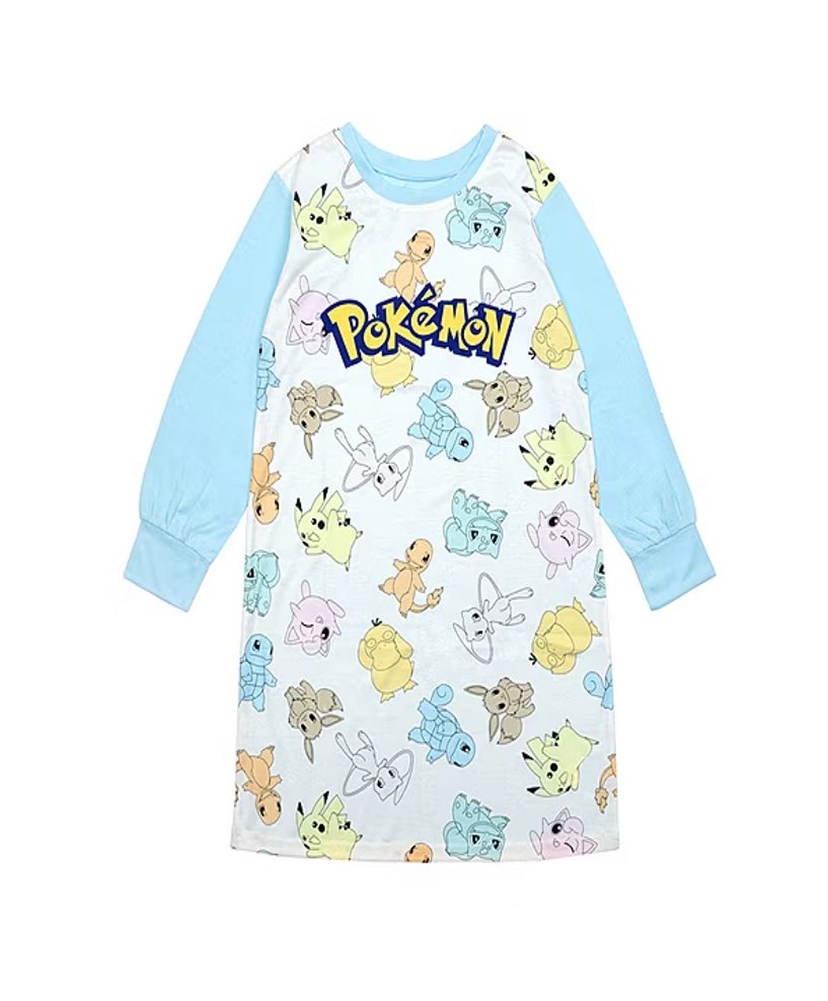 Camisón estampado personajes Pokemon, Pikachu y Eevee para niña, vestido - Imagen 7 de 8