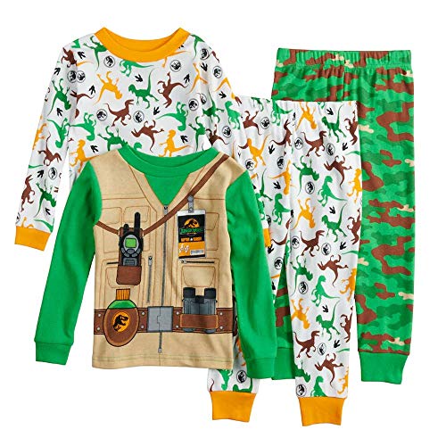 Jurassic World Niño Pequeño Disfraz Estilo Pijama Dinosaurio Set de 4 Piezas - Imagen 2 de 3