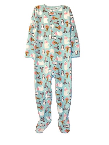 Pijama de lana azul invierno con estampado animal de lana para niñas Carter's Simple Joys - Imagen 2 de 3