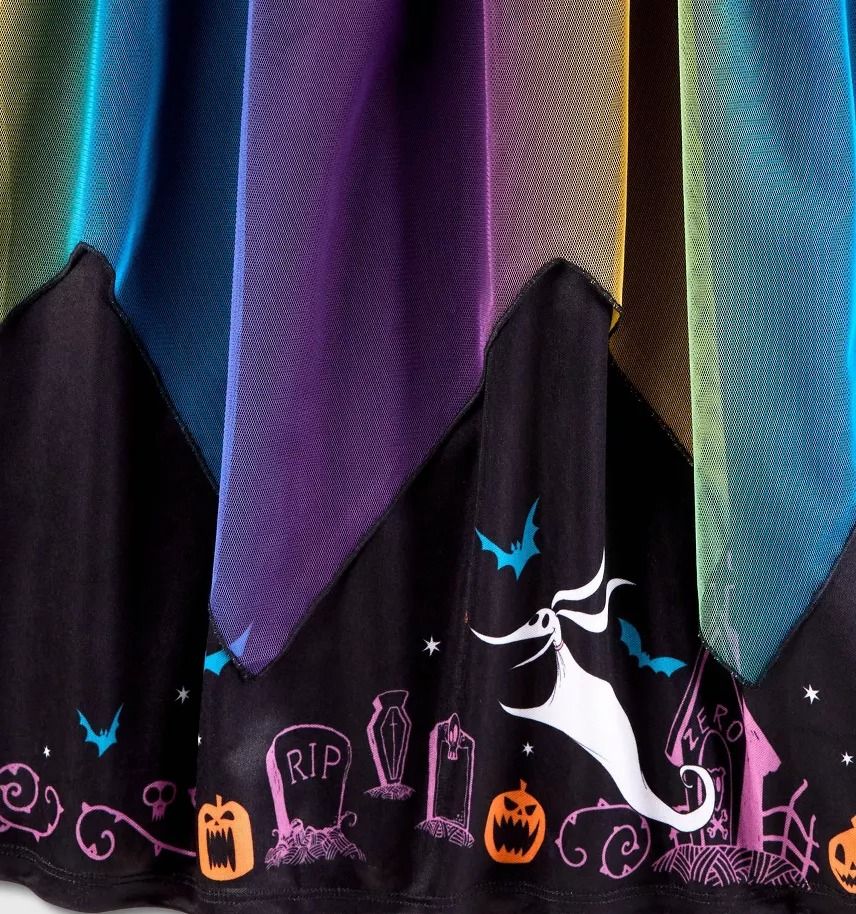 Nightmare Before Christmas Sally Girl's Halloween Satinet and Tulle Nightgown - Picture 10 of 10