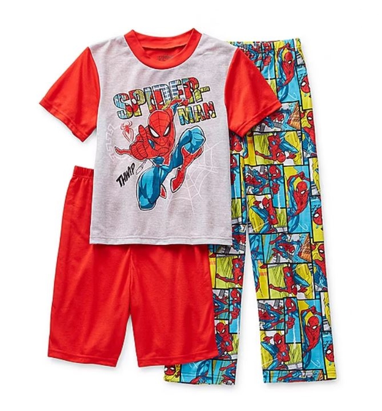 Spider-man Classic Boy's 3-Piece Comic Superhero Pajama Set - Picture 7 of 8