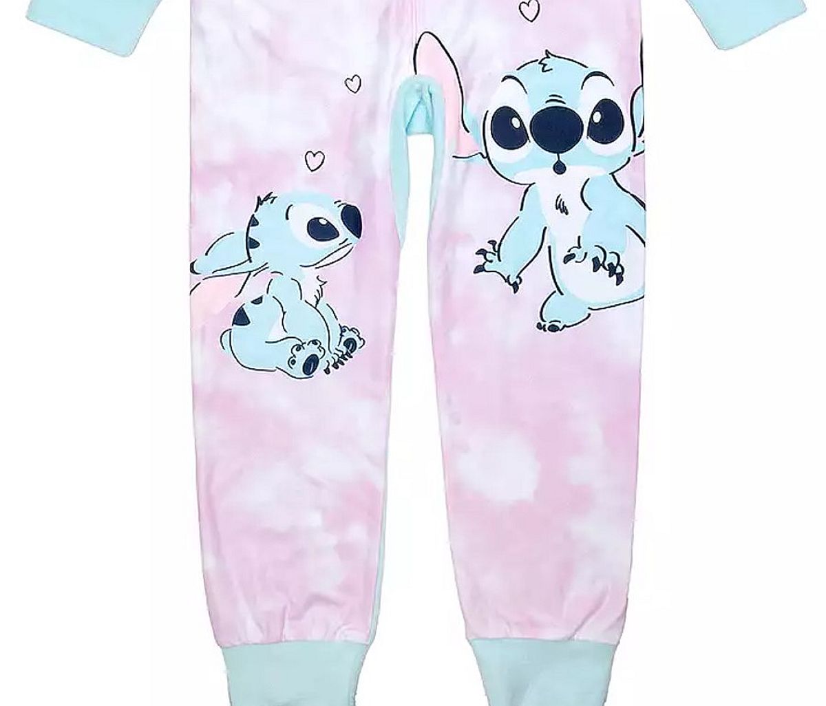 Disney's Lilo and Stitch Cute and Fluffy Girl's Hooded Fleece Pajama Sleeper - Picture 12 of 15