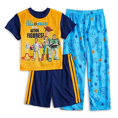 Toy Story Boy's 3-Piece Buzz, Woody, Duke Caboom and Forky Pajama Set - Picture 3 of 3