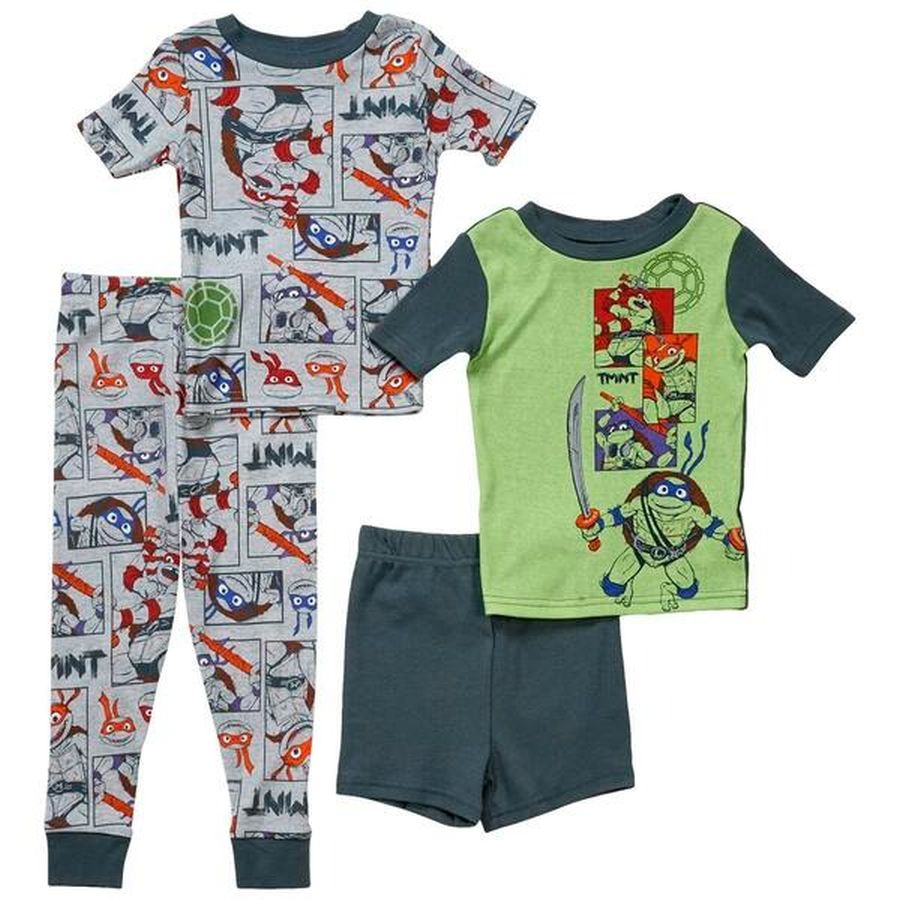 Teenage Mutant Ninja Turtles Mutant Mayhem Boy's 4-Piece Pajama Set - Picture 5 of 5