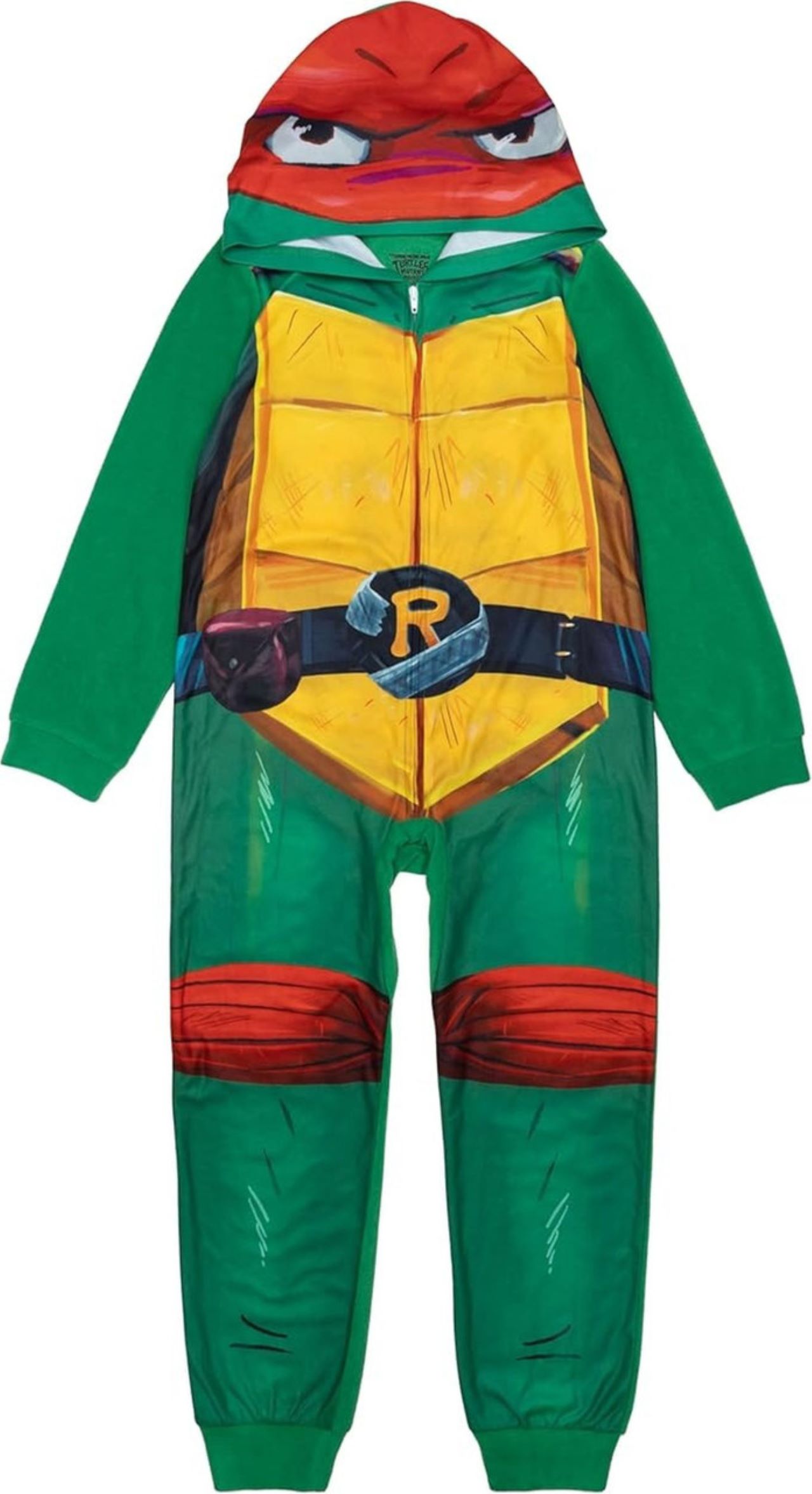 Teenage Mutant Ninja Turtle Raphael Costume Hooded Fleece Pajama Sleeper - Picture 4 of 15