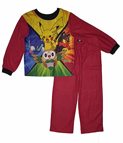 Pokemon Little and Big Boys Flannel Sleepwear Pajama Set