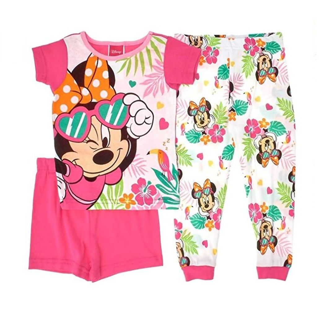 Disney Minnie Tropical Vacation 3-Piece Pajama Shorts, Pants Set - Bild 2 von 2