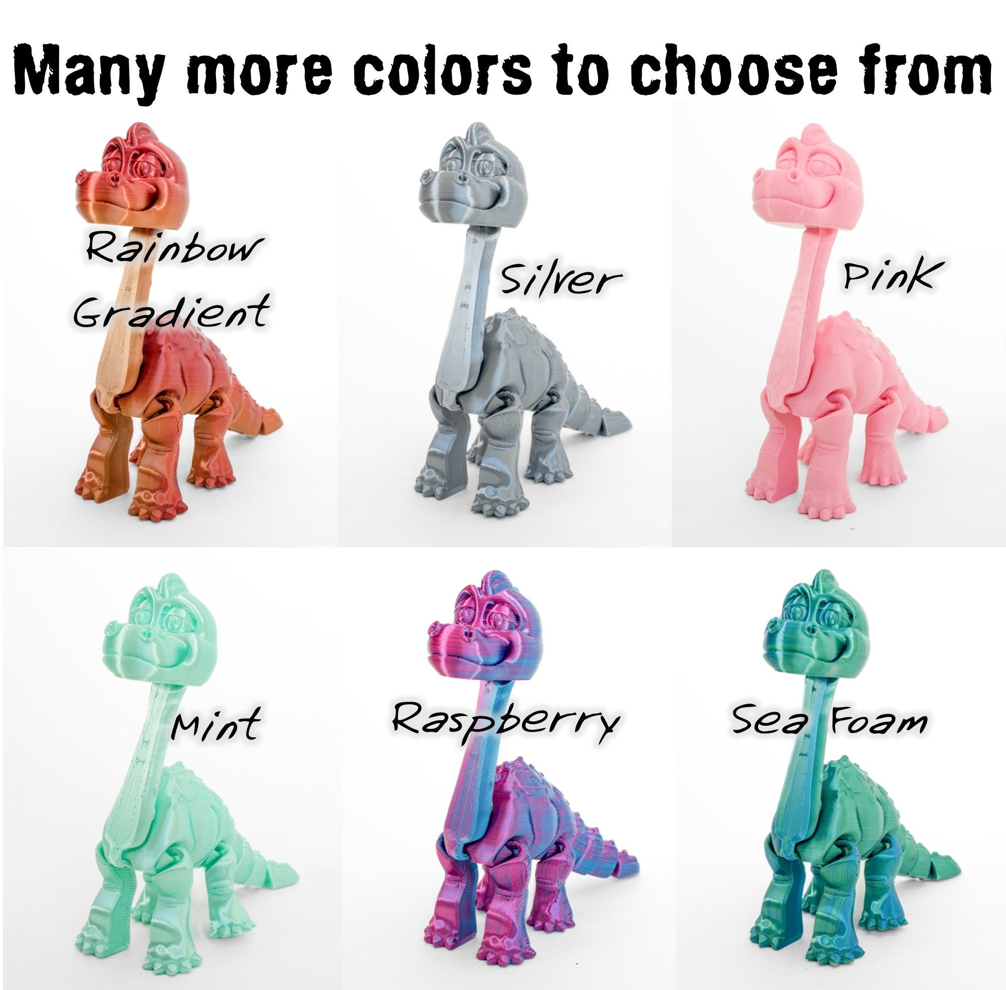 Jumbo Friendly Fidget Dinosaur Brontosaurus | Flexible Articulating Companion - Picture 14 of 280