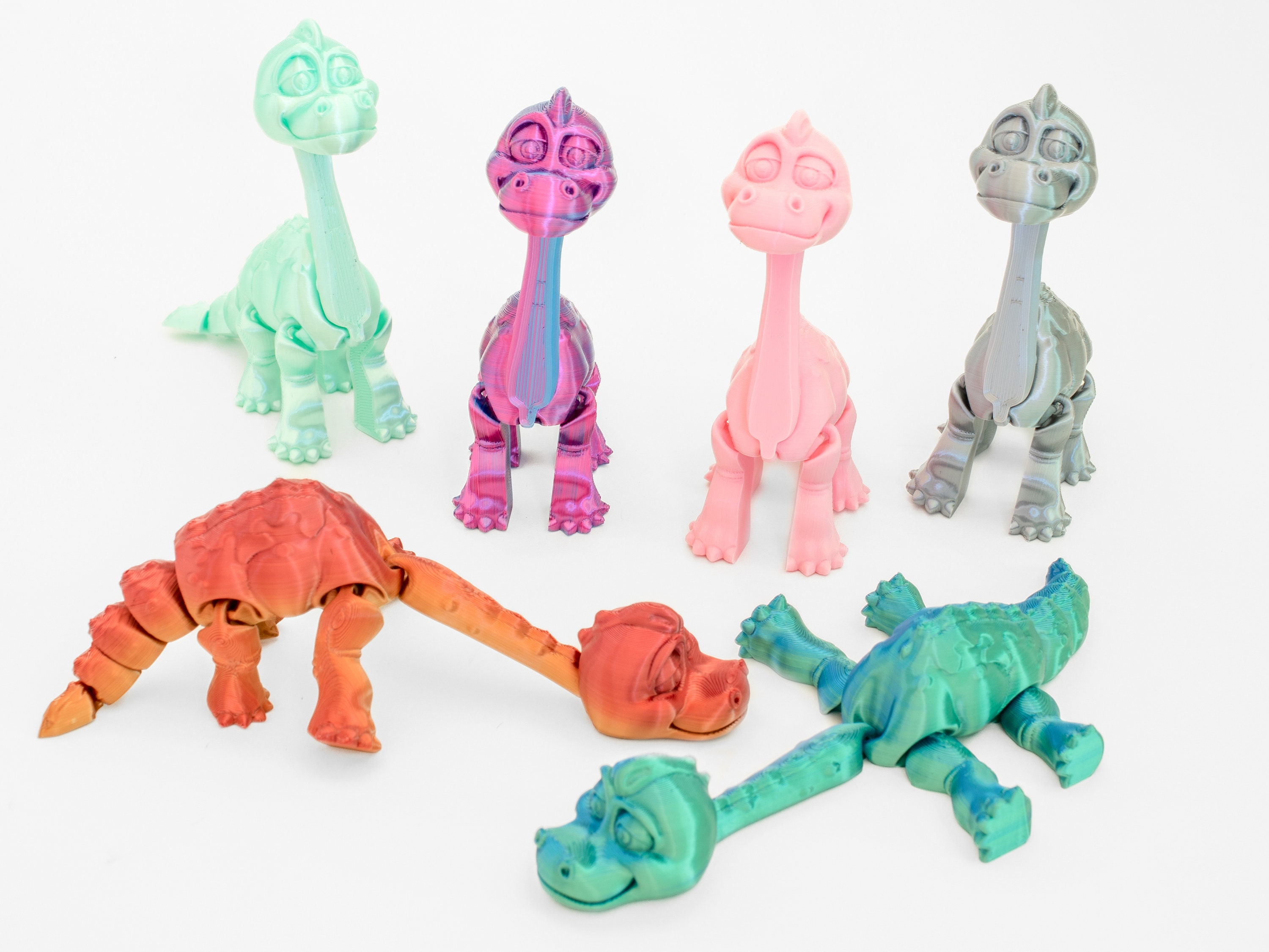 Jumbo Friendly Fidget Dinosaur Brontosaurus | Flexible Articulating Companion - Picture 19 of 280