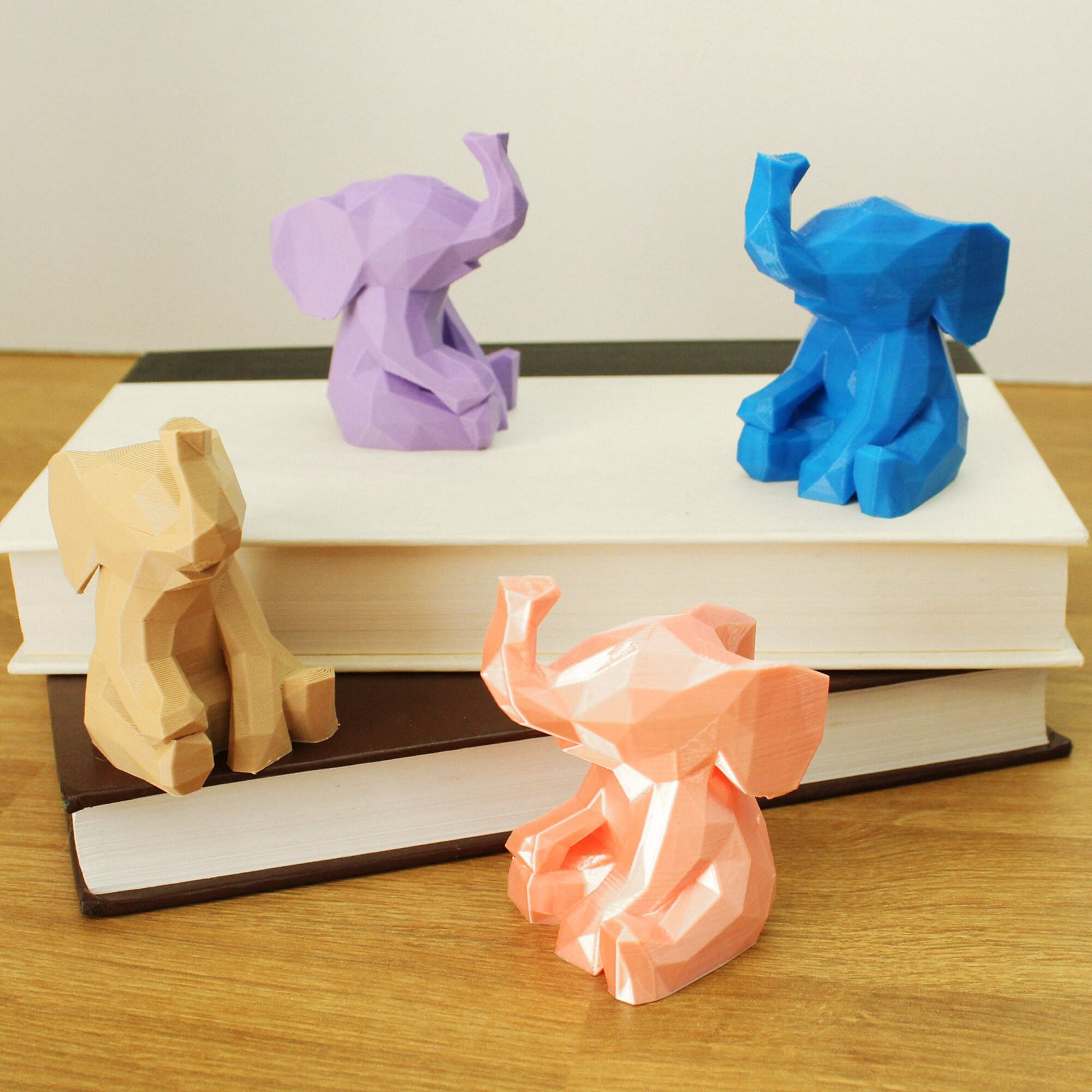 Low Poly Baby Elephant Figurine Statue - Picture 12 of 252