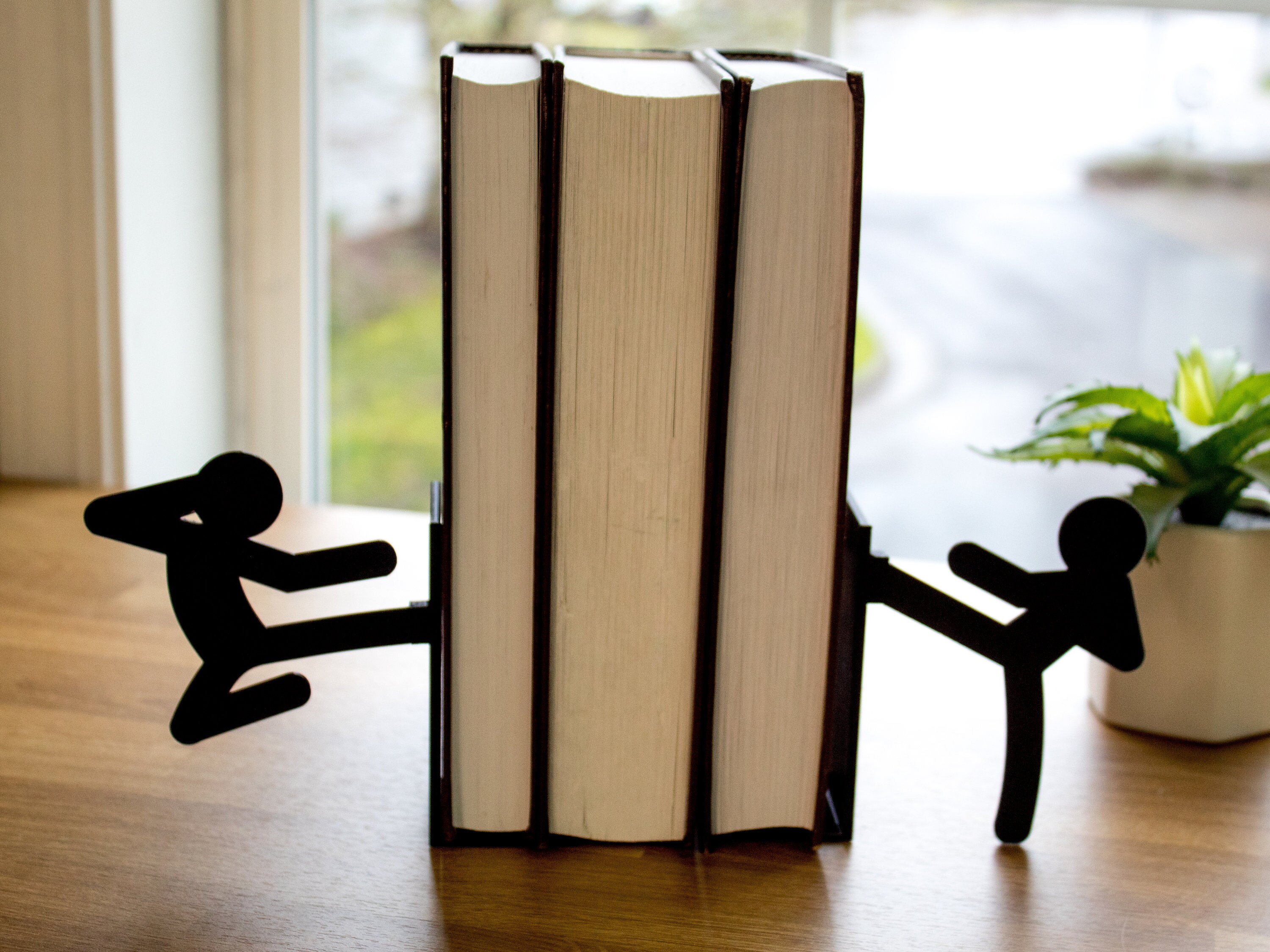 Stick Figure Bookends | Martial Arts / Karate Stickmen Book Stopper - Picture 20 of 280