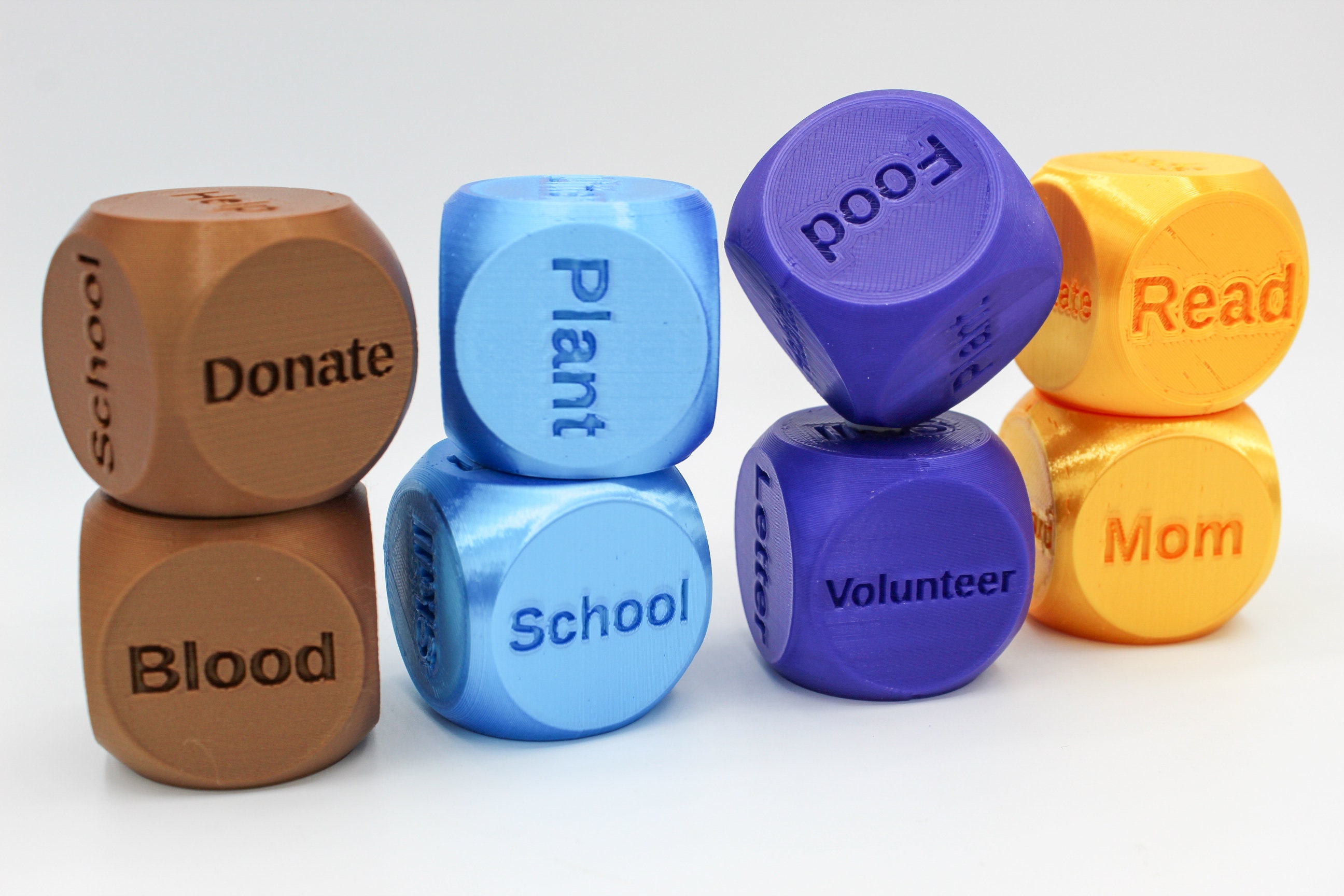 SERVICE IDEA DICE | Leave your Good Deed up to Fate | Set of 2 Unique 1.4" Dice - Picture 11 of 200