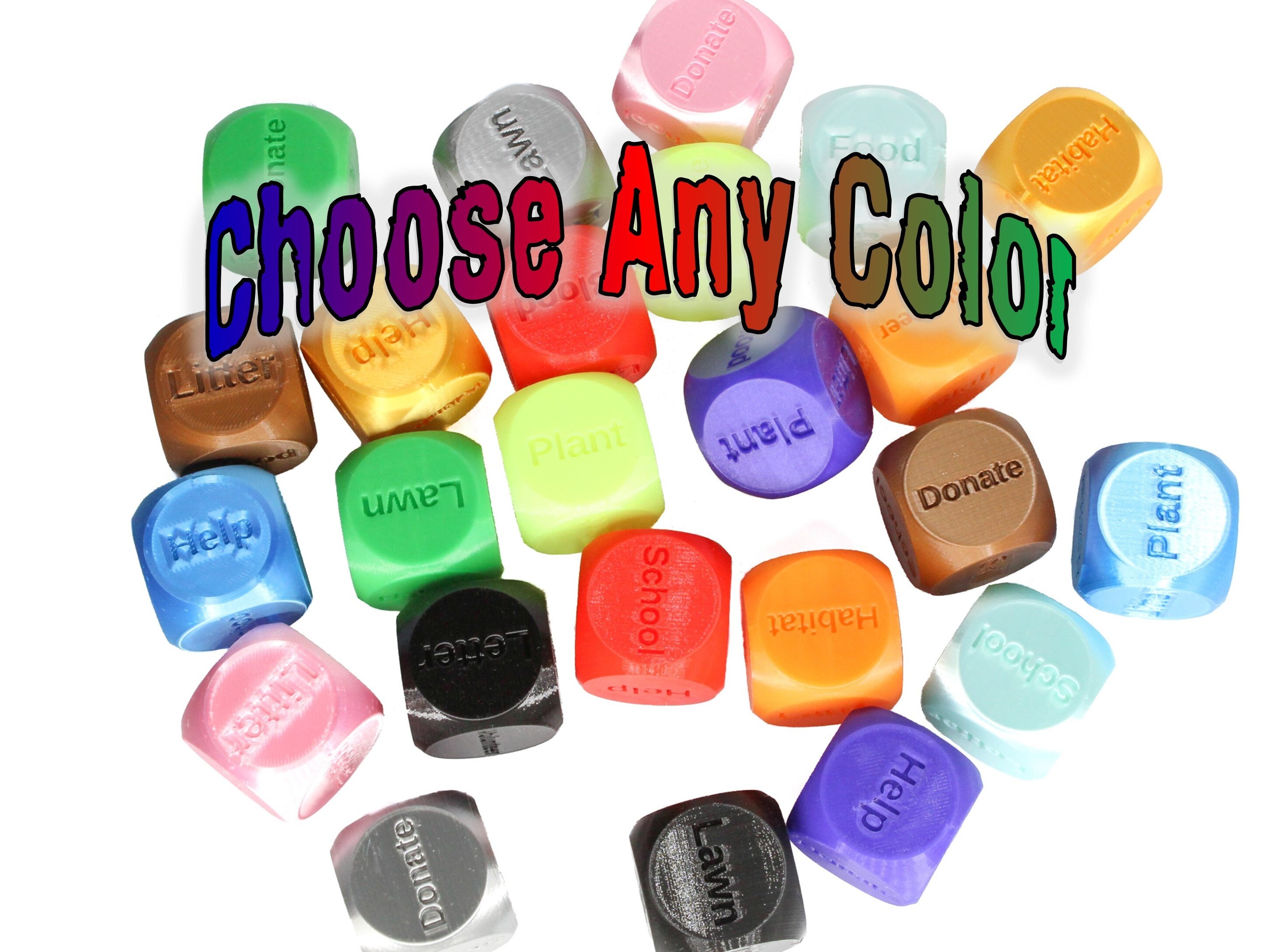 SERVICE IDEA DICE | Leave your Good Deed up to Fate | Set of 2 Unique 1.4" Dice - Picture 16 of 200