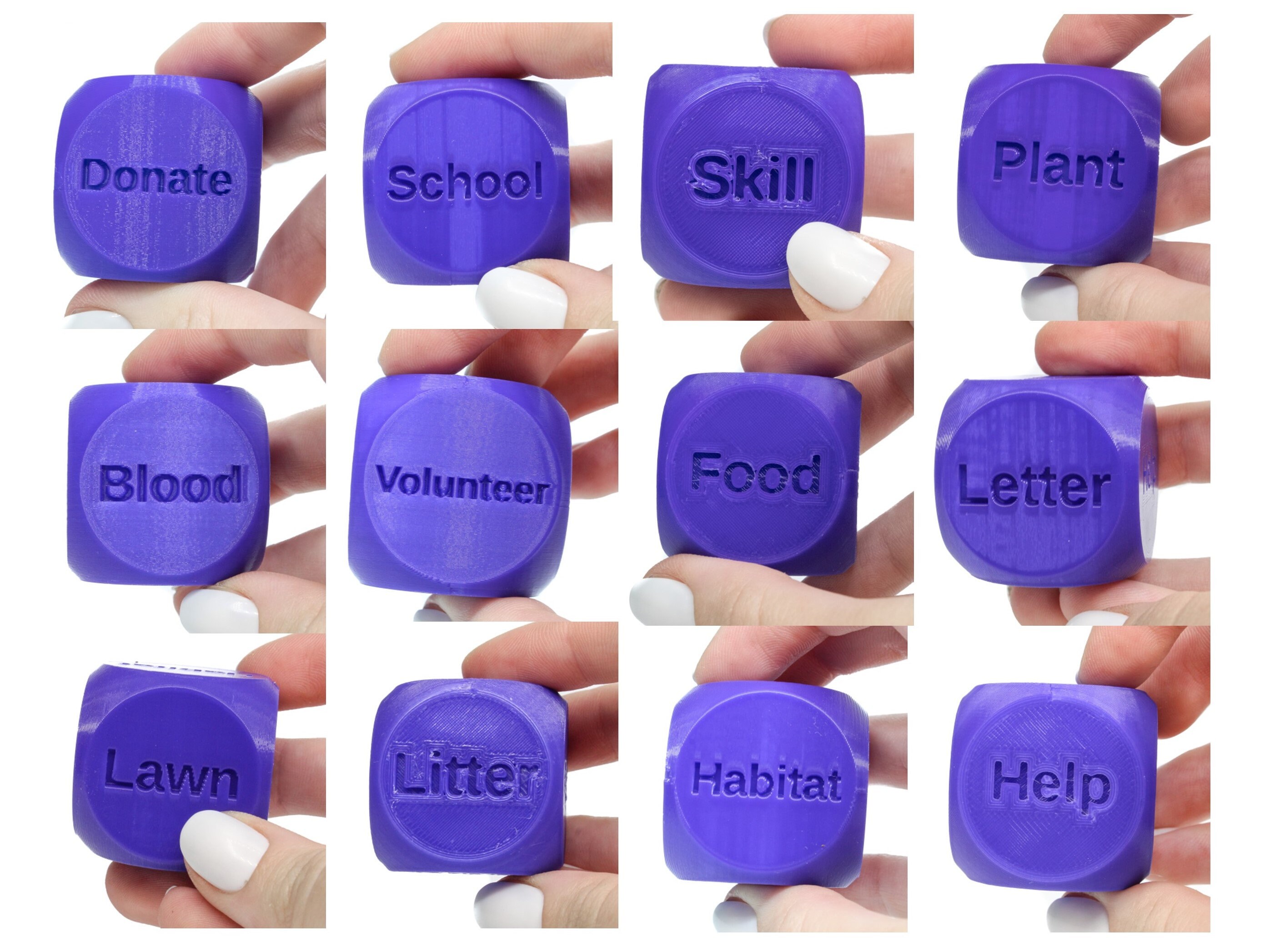 SERVICE IDEA DICE | Leave your Good Deed up to Fate | Set of 2 Unique 1.4" Dice - Picture 15 of 200