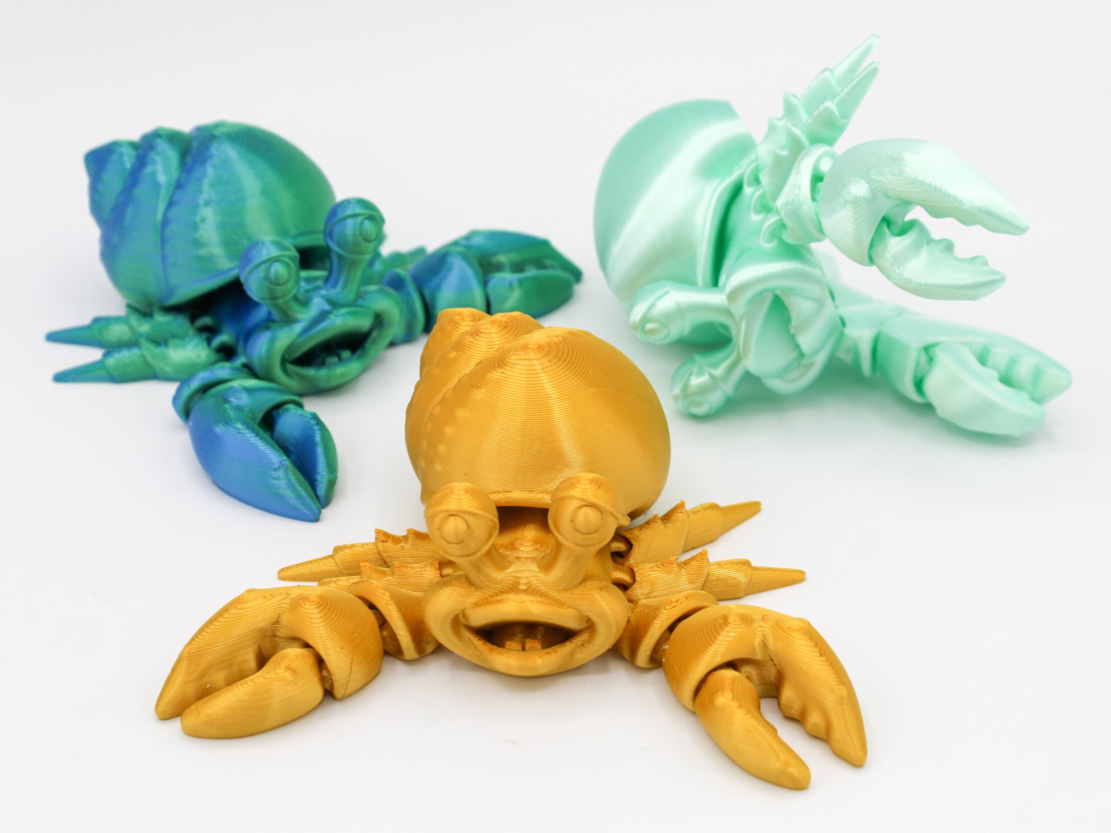 Fidget Hermit Crab Jumbo | Flexible Articulating 3d Printed Friendly Companion - Picture 14 of 224