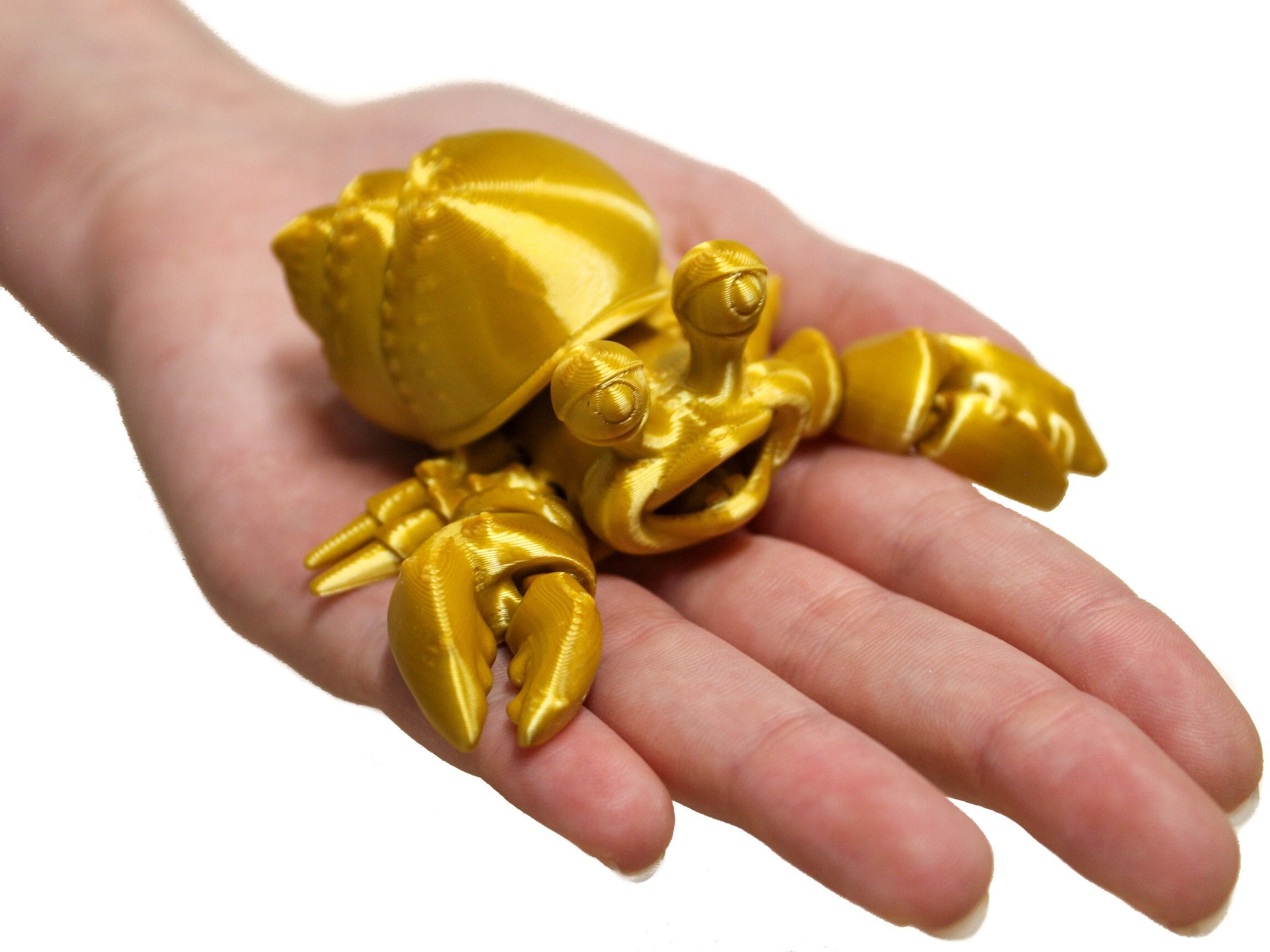 Fidget Hermit Crab Jumbo | Flexible Articulating 3d Printed Friendly Companion - Picture 10 of 224
