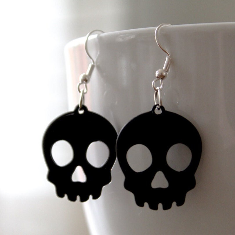 Pendientes de cráneo, pendientes colgantes de Halloween, pendientes, cráneo espeluznante/lindo - Imagen 17 de 270