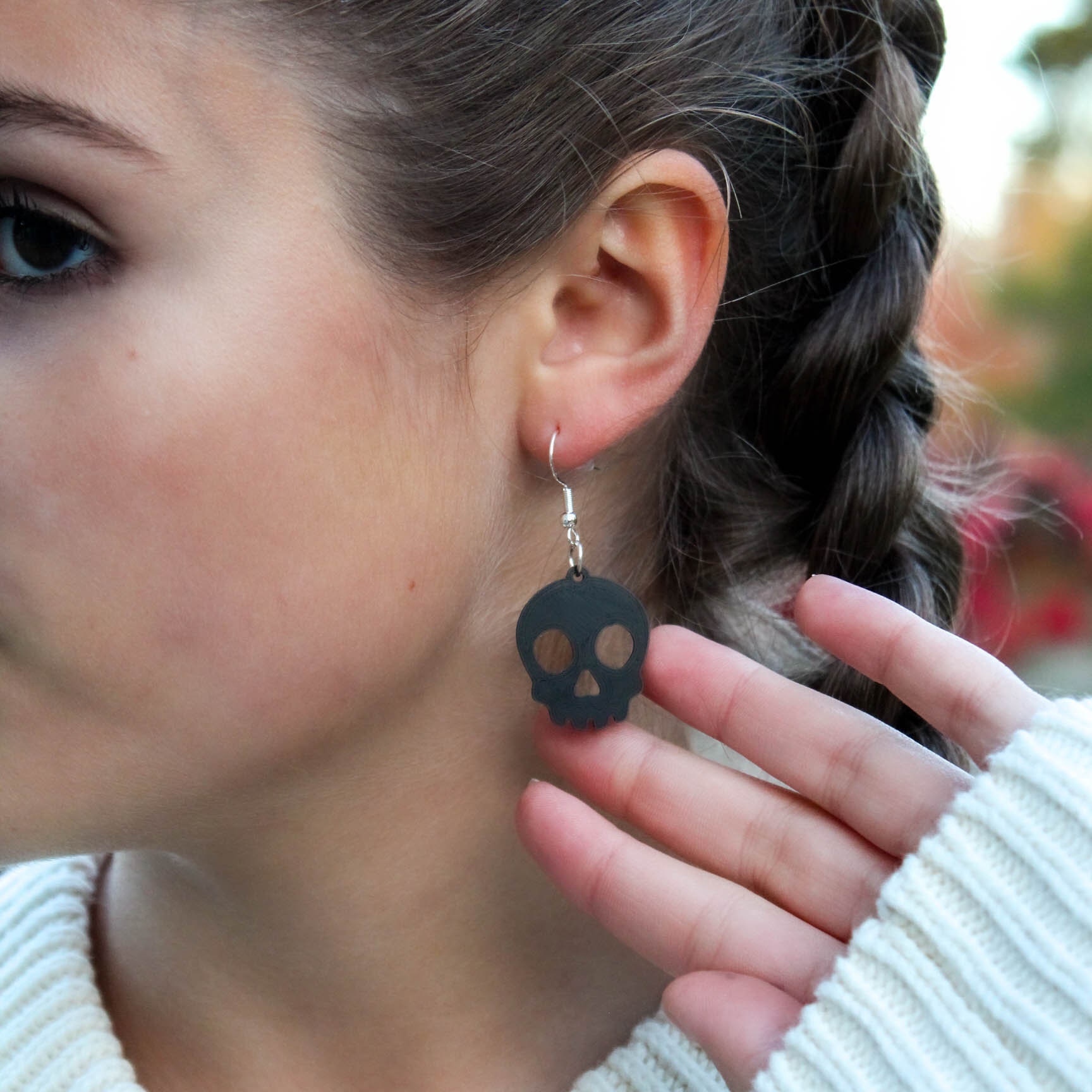 Pendientes de cráneo, pendientes colgantes de Halloween, pendientes, cráneo espeluznante/lindo - Imagen 14 de 270