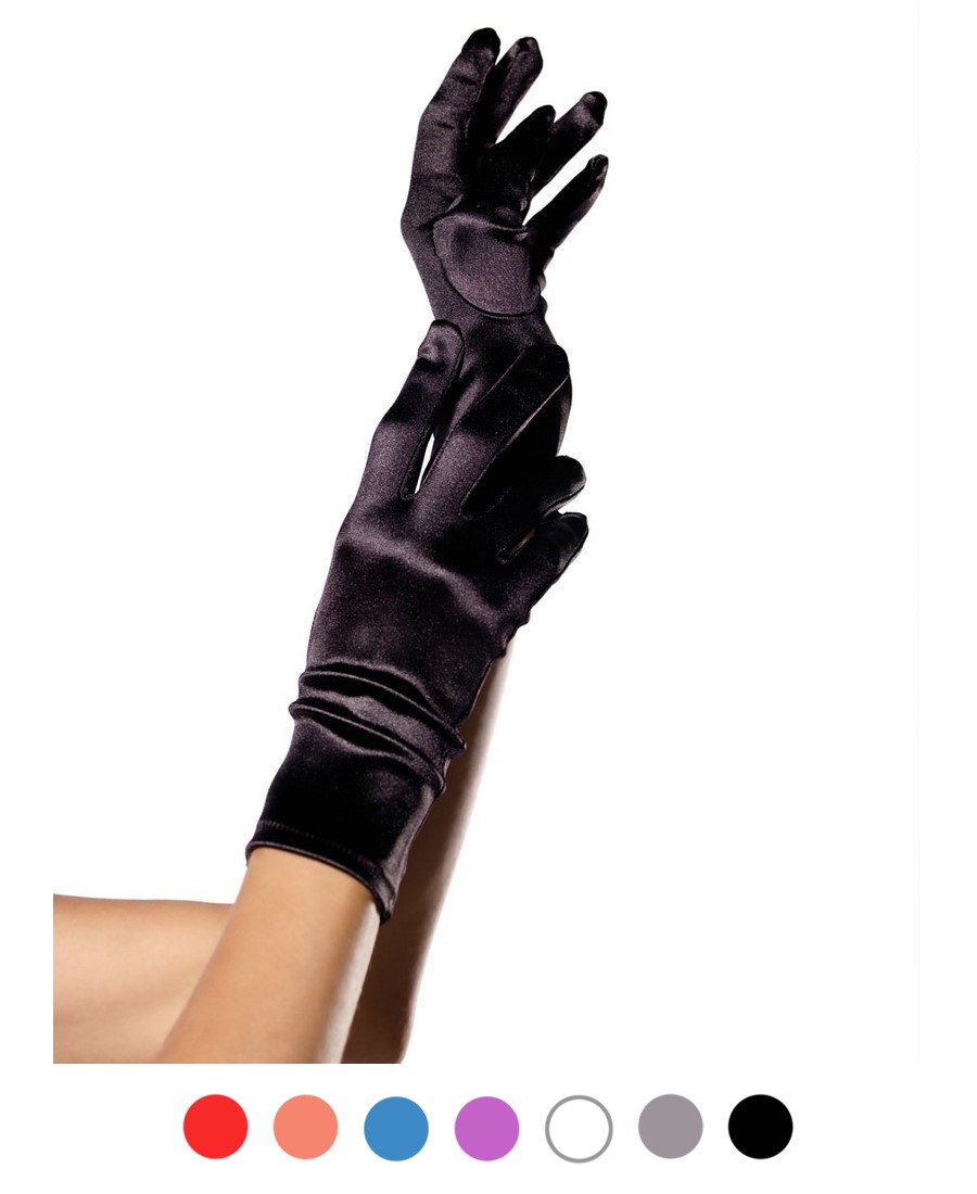 Brand New Wrist Length Satin Gloves Leg Avenue 2B | eBay
